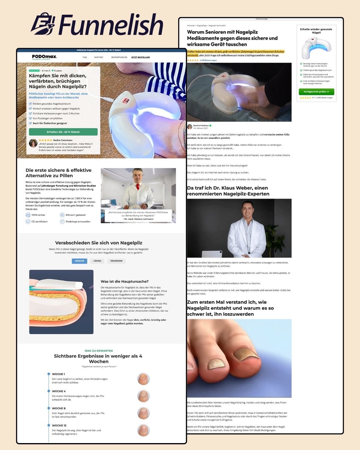 Nail Fungus Therapy Funnel | Funnelish Template