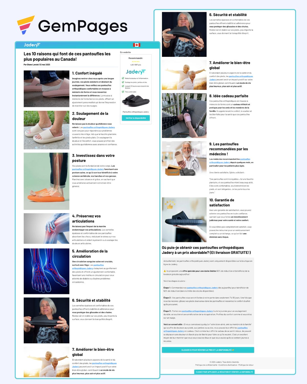 Jadery Listicle Page | GemPages Template