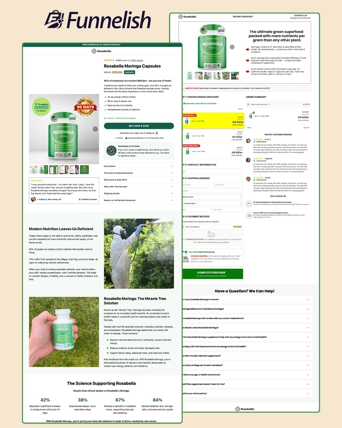 Rosabella Funnel With Subscription Option | Funnelish Template