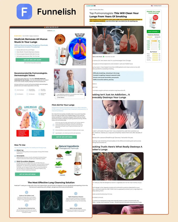 Medilisk Funnel | Funnelish Template Ecom Funnel Template