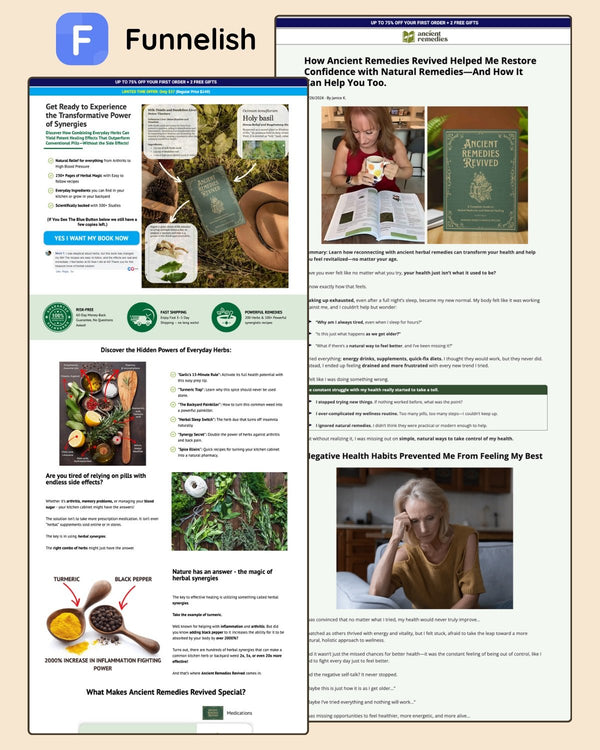 Ancient Remedies Funnel #2 | Funnelish Template