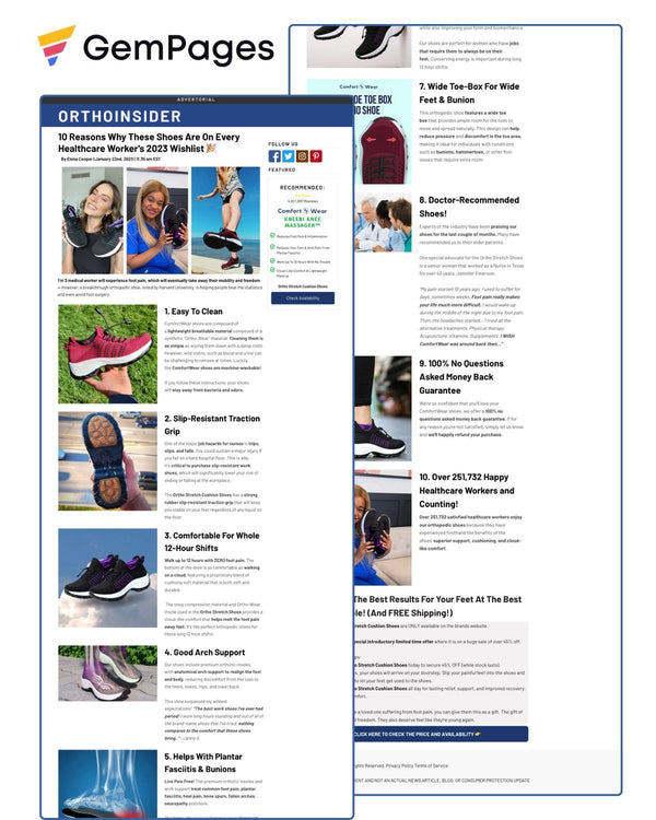 OrthoInsider Listicle Page | GemPages Template Ecom Funnel Template