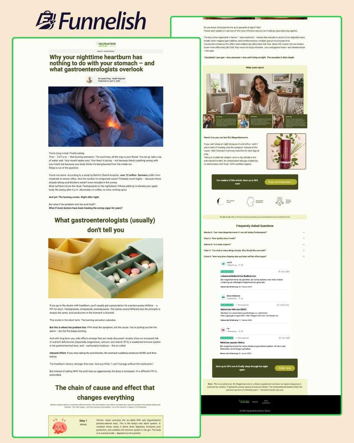 Health Advertorial Page | Funnelish Template