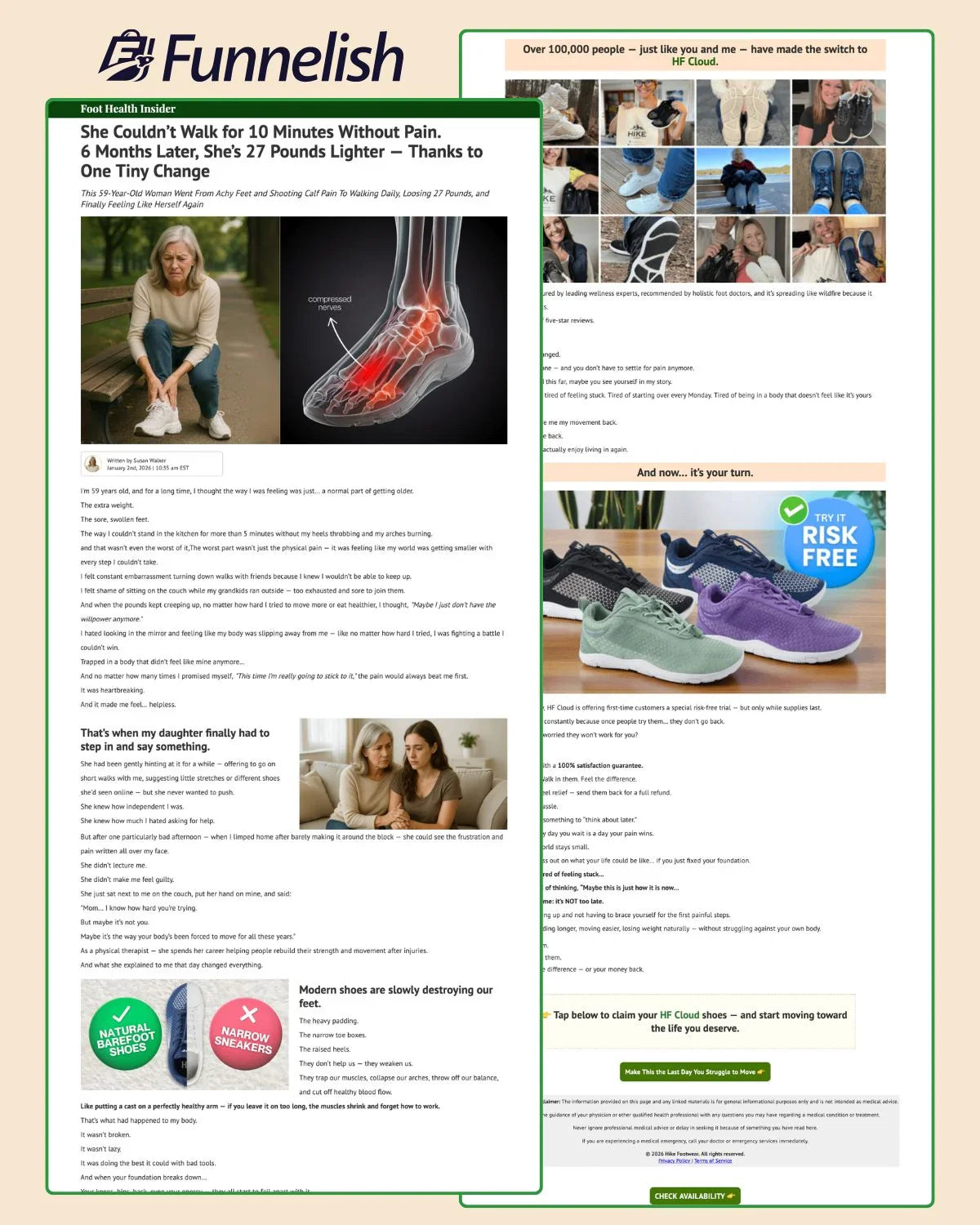 Foot Health Insider Advertorial Page | Funnelish Template