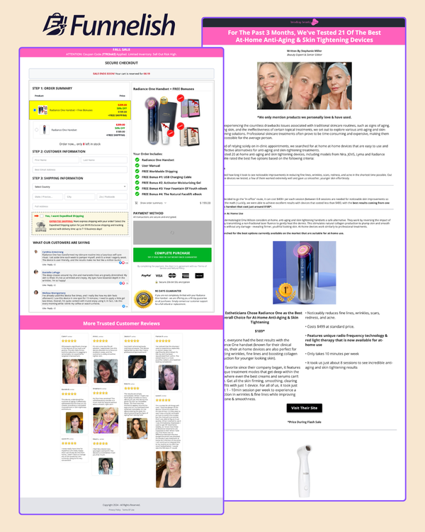 Trending Beauty Funnel | Funnelish Template