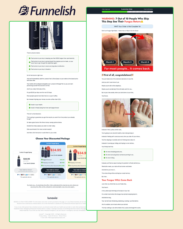 Lunavia Upsell Page | Funnelish Template