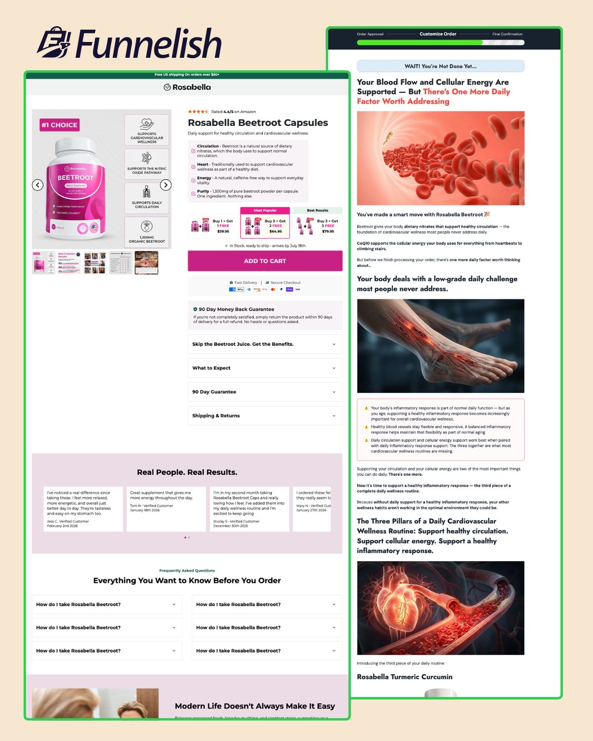 Rosabella Funnel V2 + Subscription Option | Funnelish Template