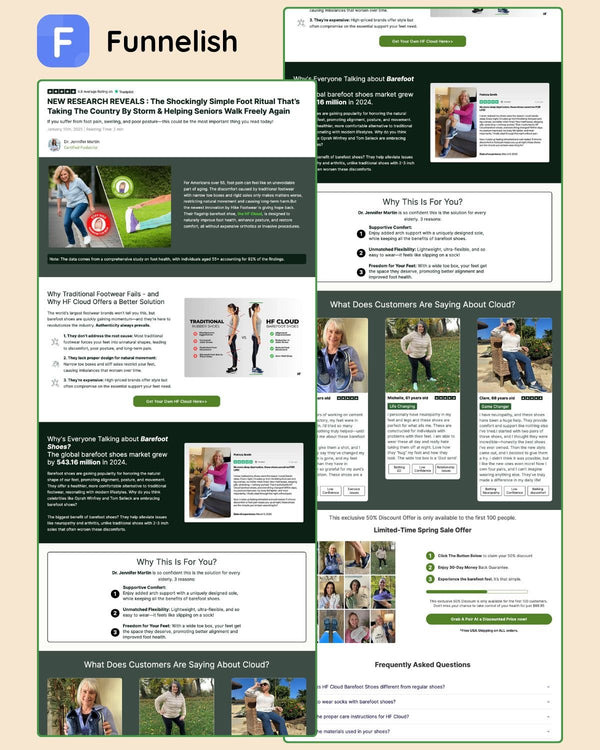 Hike-Footwear Cloud | Funnelish Template