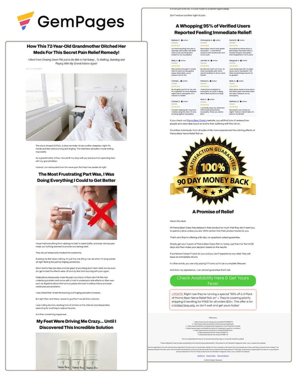 Shopify Advertorial Page | GemPages Template Ecom Funnel Template