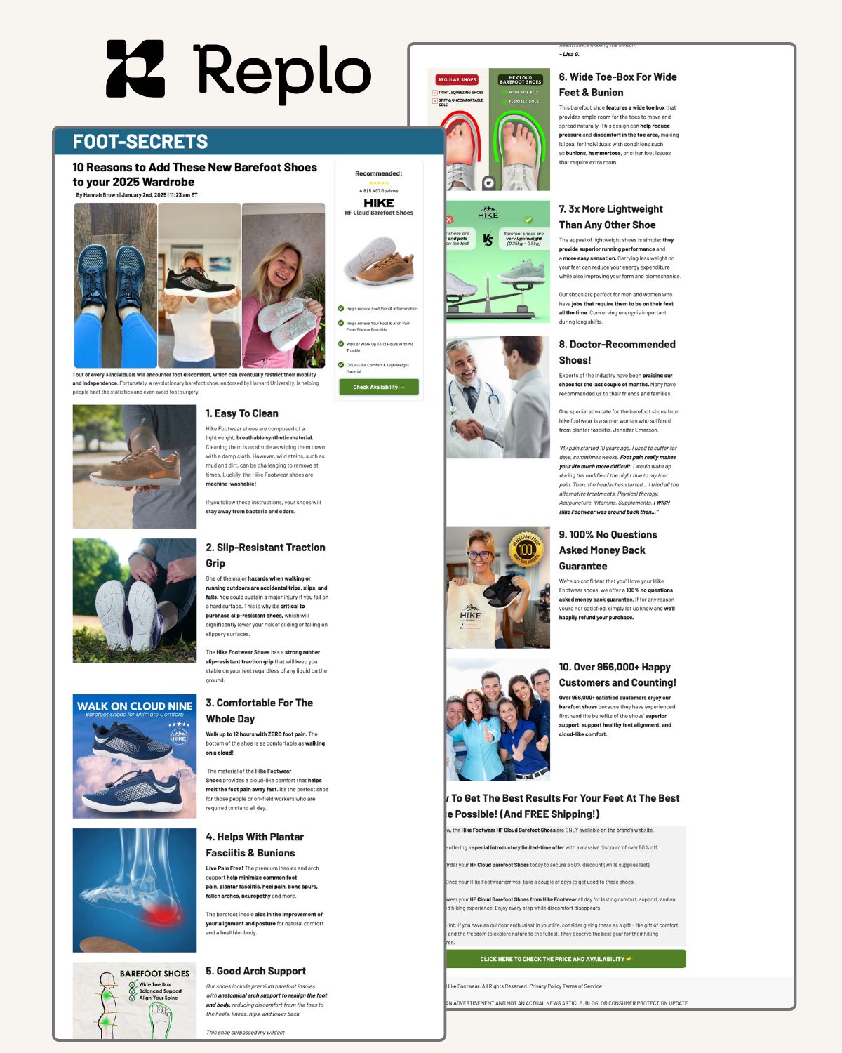 10 Reasons Listicle Page | Replo Template