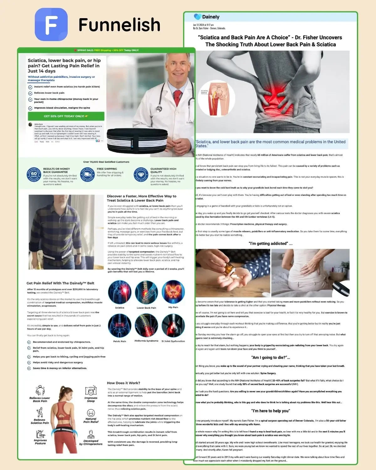 Dainely Belt Funnel | Funnelish Template Ecom Funnel Template