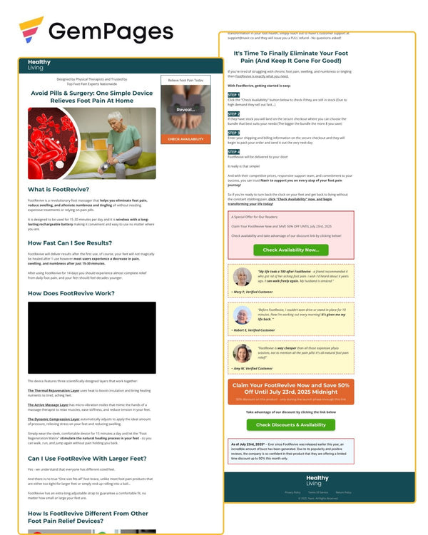 Healthy Living Advertorial Page | GemPages Template