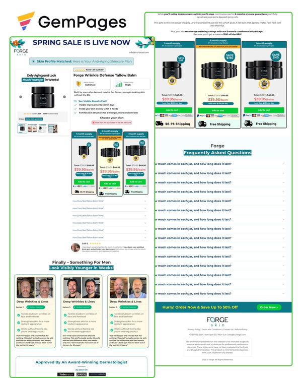Forge Skin Product Page | GemPages Template