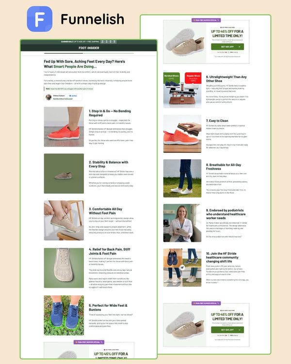 Hike-Footwear Listicle Page | Funnelish Template