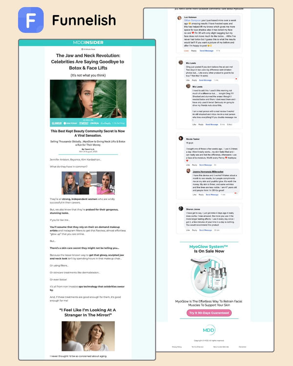 Derma Dream Advertorial Page | Funnelish Template
