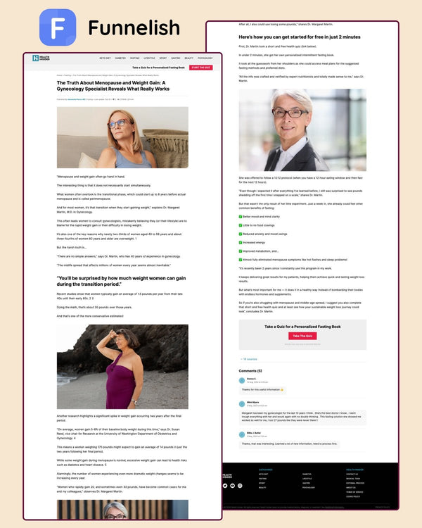 Health Insider Advertorial Page | Funnelish Template